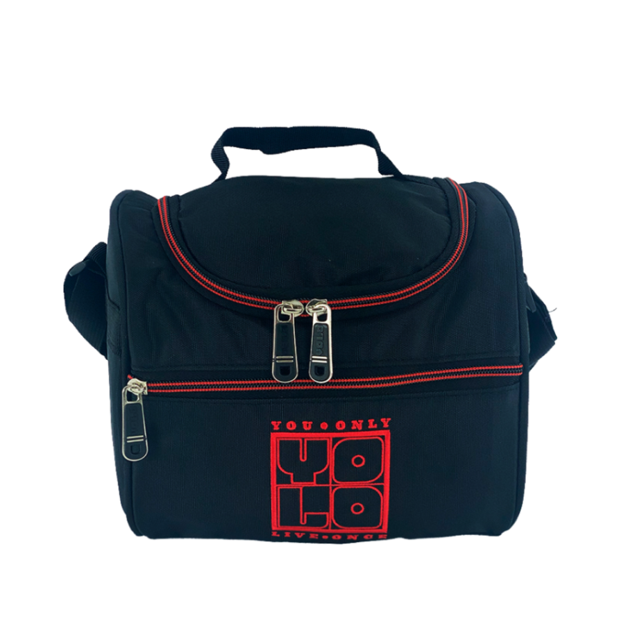 LONCHERA NEGRO CON ROJO