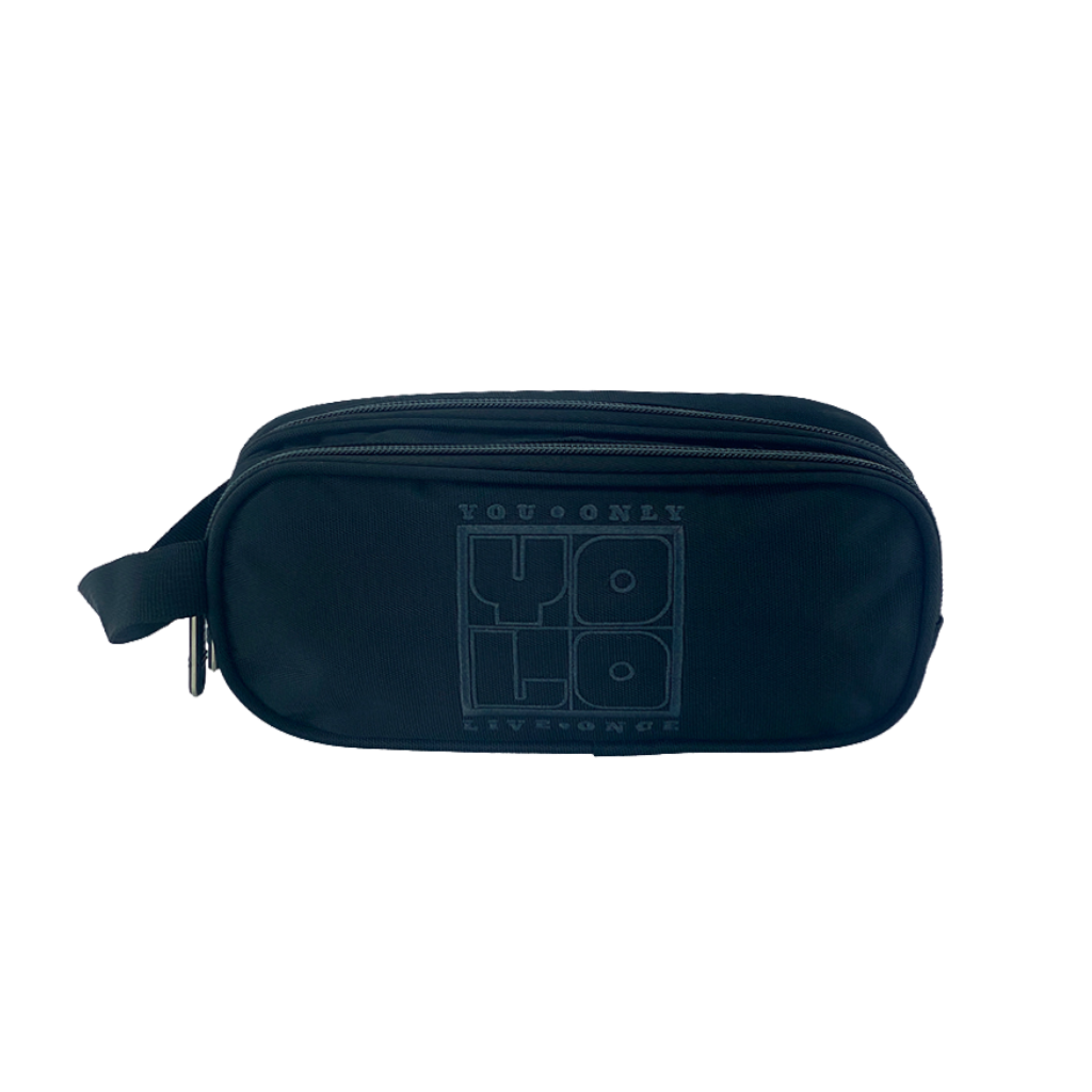 CARTUCHERA NEGRO CON GRIS