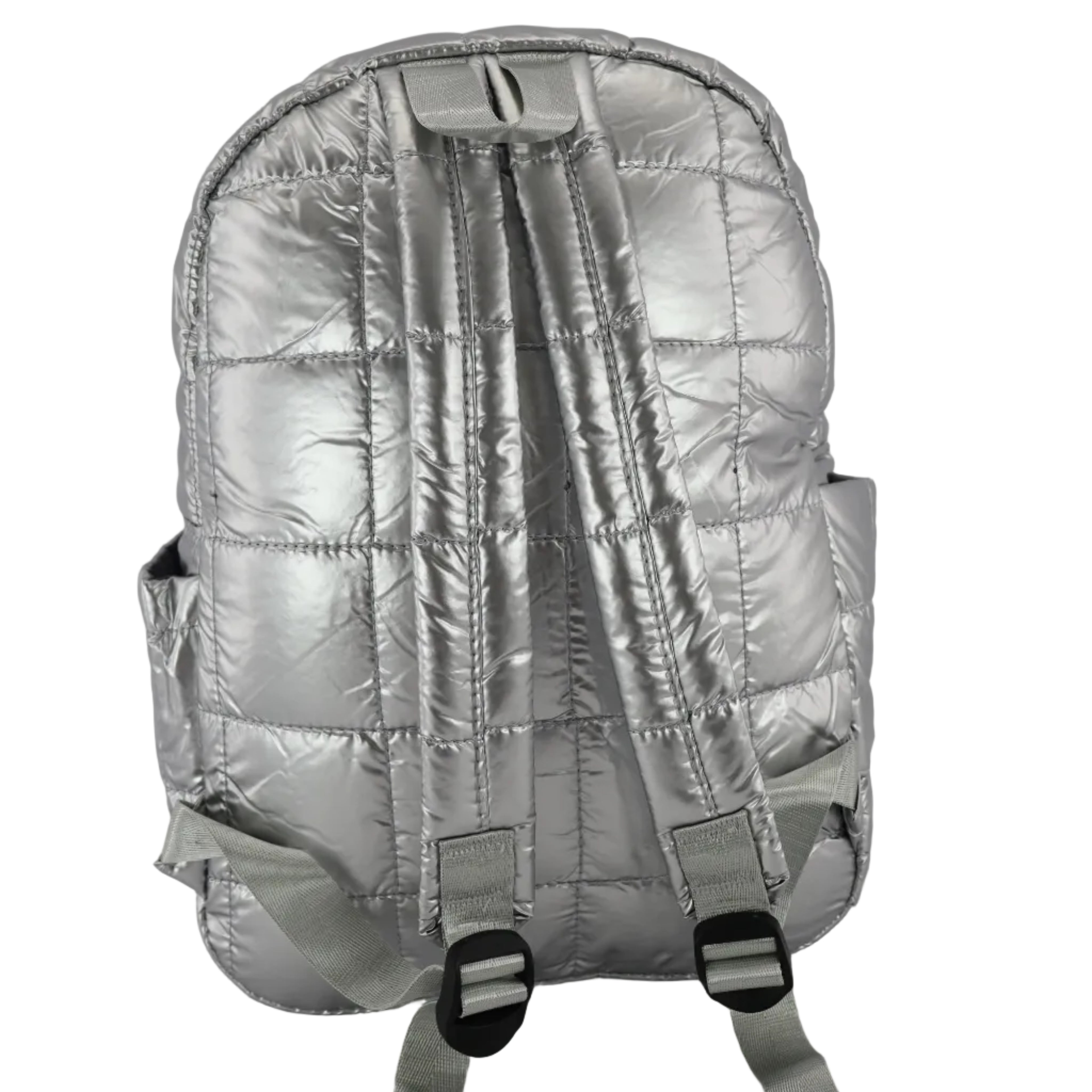 MOCHILA BRILLANTES PLATEADA